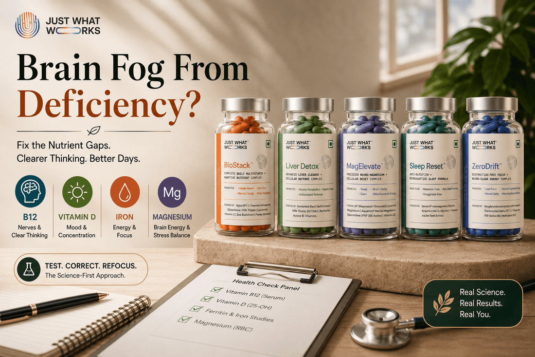 Brain Fog from Deficiency: B12, Vitamin D, Iron and Magnesium in India - Just What Works™