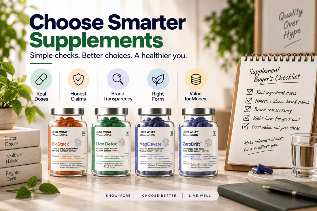 How to Choose a Supplement Brand in India: A Buyer's Checklist - Just What Works™