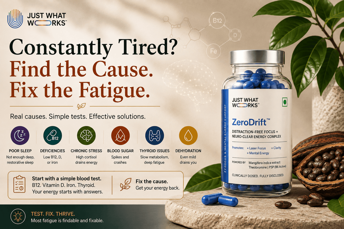 Why Am I Always Tired? The Real Causes of Fatigue in India - Just What Works™