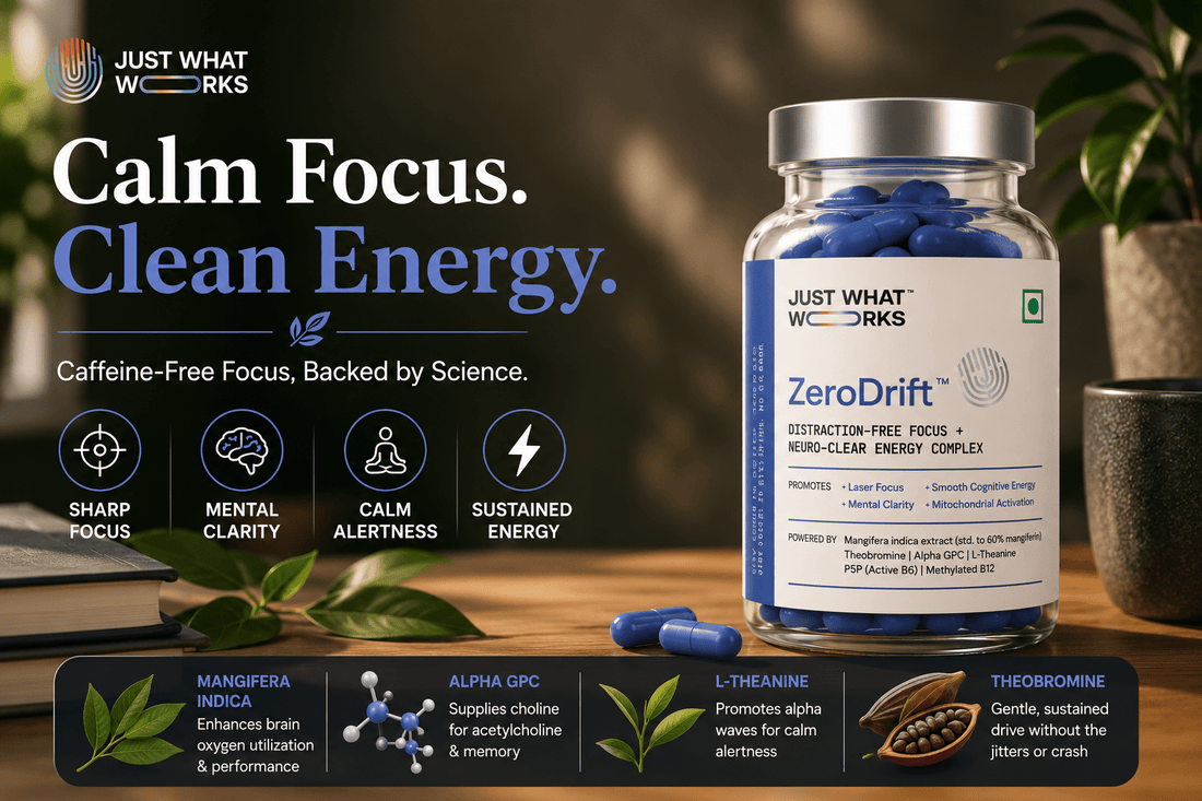 Without Caffeine: The Science of Calm Alertness - Just What Works™
